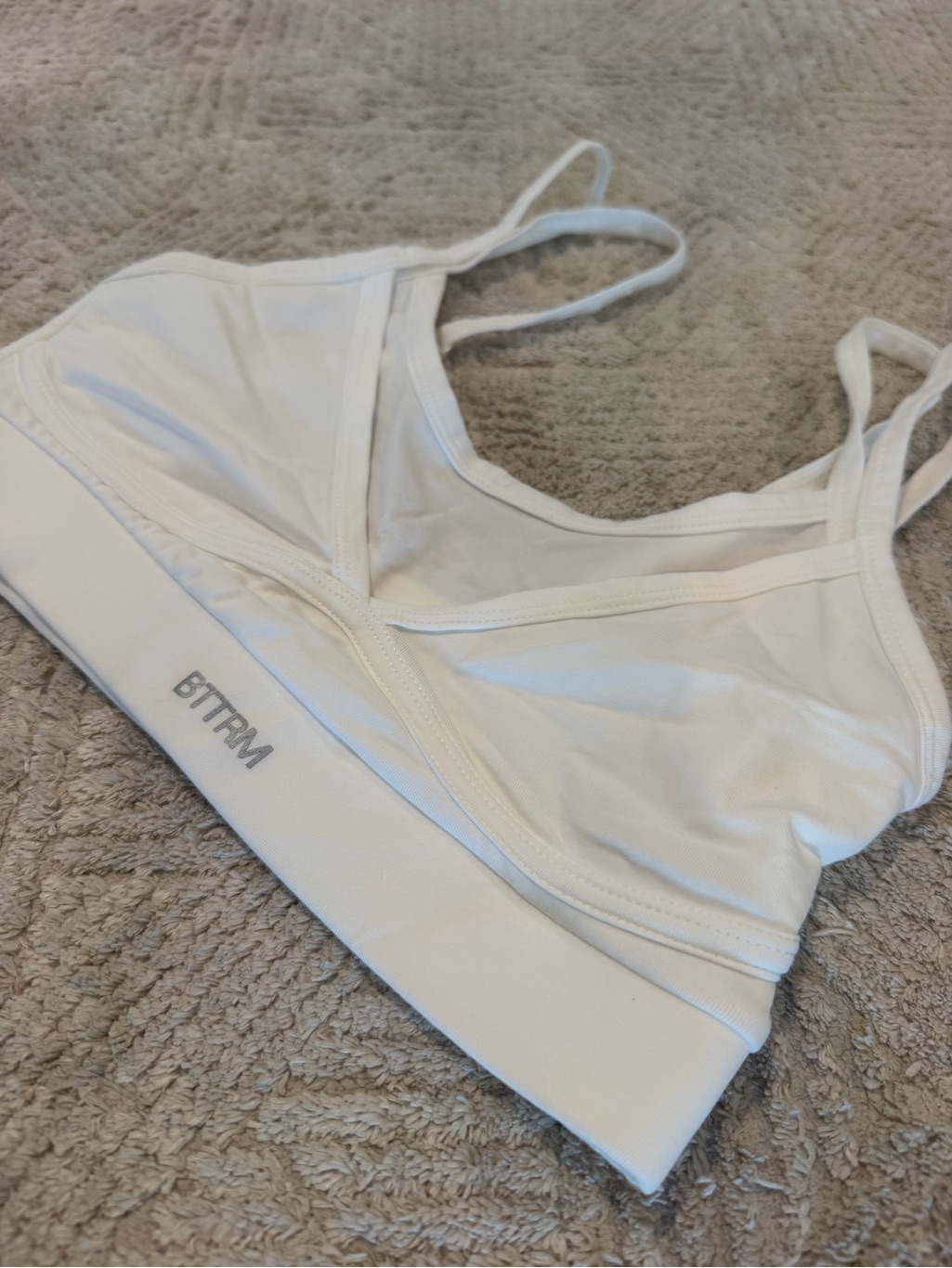 Bttrm White Strappy Sports Bra Xs Adjustable Strap Activewear — image 2 of 6